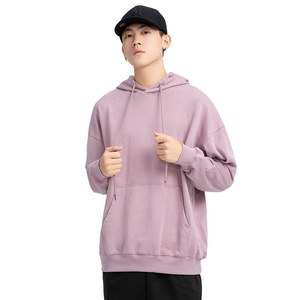 Blank OEM เสื้อฮู้ดผู้ชาย,เสื้อฮู้ดแบบสวมหัวมีกระเป๋าจิงโจ้น้ำหนักเบาสีพื้น - Product Image 3