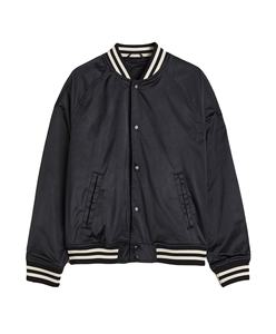 Blouson universitaire en satin uni pour homme, dernière collection, design noir de luxe, respirant, streetwear, grandes tailles - Product Image 1