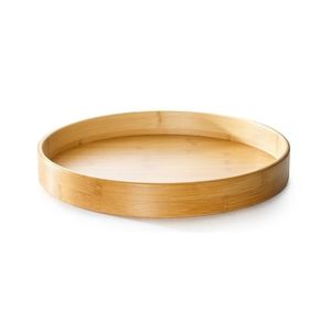 Hot Selling Round Wooden Serving <b>Tray</b> with Handles <b>Large</b> Durable Kitchen Dining Coffee Breakfast Decor Plate - Product Image 6