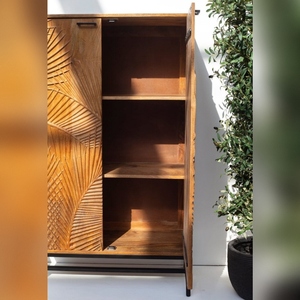 Vandana Vesta Vista - Mueble de Almacenamiento de Madera Tallada, Diseño Moderno de Muebles de Madera Maciza - Product Image 4