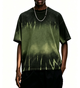 เสื้อยืดผู้ชายทรงหลวมโอเวอร์ไซส์ ผ้าฝ้ายนุ่ม สไตล์สตรีทแวร์ รับผลิตแบบ OEM ODM ปักโลโก้ ขายส่ง - Product Image 1