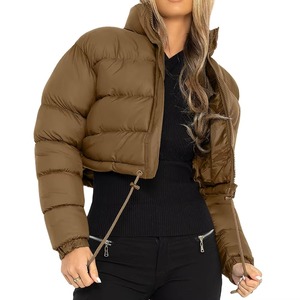 Oversized fit Women's Short <b>Puffer</b> Coat Ladies <b>Cropped</b> Bubble <b>Jacket</b> Custom Clothing Factory Women Casual wear Wholesale Supply - Product Image 4