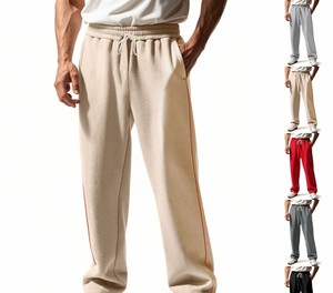 Pantalon de survêtement OEM surdimensionné et léger 100 % coton avec broderie et taille élastique pour marques streetwear – Vente en gros, faible MOQ - Product Image 6