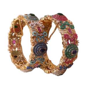 New Arrival Fashion Jewelry <b>Sets</b> Gold Color Artificial <b>Bangles</b> Stackable Bracelet <b>Set</b> for Women Daily Wear Accessories - Product Image 1