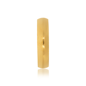 Luxury Gold Smooth Band Unisex <b>Ring</b> Elegant <b>Plain</b> Rounded Profile Minimalist Classic Wedding Engagement Fashion Jewelry - Product Image 4