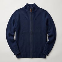 Cardigan en laine mélangée pour homme, chaud et classique avec boutons sur le devant, fabricant et fournisseur de tricots sur mesure en gros