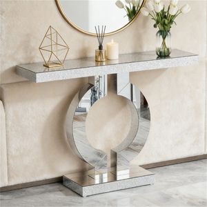 Consolle Moderna ed Elegante con Specchio, Spazio Espositivo per Divano e Area di Stoccaggio - Product Image 1