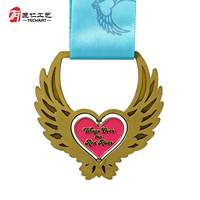 Médaille de récompense rotative personnalisée, en verre ajouré, pour les sports, avec ruban, médaille tournante personnalisée