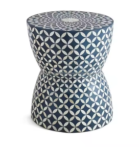 Artisan Craft Tabouret d'appoint de table en incrustation d'os au design moderne fait à la main pour console en incrustation d'os de chambre à coucher - Product Image 5