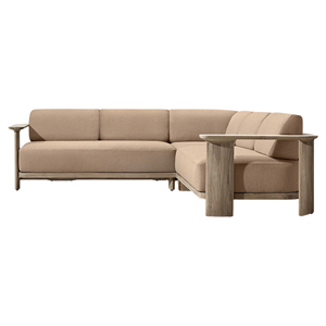 High End Modern Teak Outdoor <b>U</b> Shape Sectional Sofa Waterproof Luxury Patio Lounge Contemporary Design Garden Furniture Set - Product Image 2