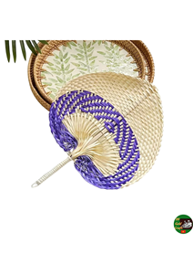 Éventail artisanal en bambou, éventail décoratif en feuilles de palmier naturelles tissées pour la décoration de la maison et l'usage quotidien - Product Image 3