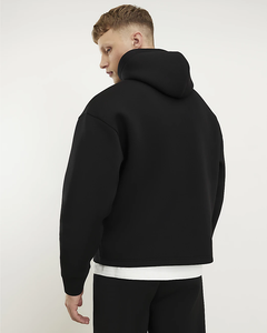 Men's Winter Oversized Heavyweight Cotton <b>Zip</b>-Up Hoodie Drop Shoulder Relaxed Fit Eco-Friendly Breathable Blank <b>Hooded</b> Jacket - Product Image 2