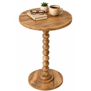 Table d'appoint traditionnelle artisanale en bois de Sheesham écologique Aqdus Saleem - Product Image 2