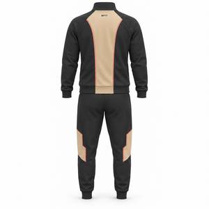 Survêtement sportif pour homme, fermeture éclair intégrale, couleurs contrastées, polyester, avec poches latérales, pour l'automne - Product Image 6