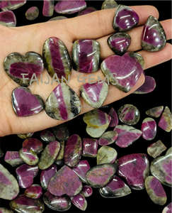 Cabujón de piedras preciosas sueltas de zoisita rubí Natural, cabujón de cristal pulido de todos los tamaños para la fabricación de colgantes de joyería - Product Image 2