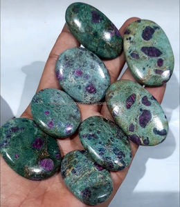 Pierre précieuse naturelle de qualité supérieure Aamna Product Asteroid Jasper, cabochon lâche, certifiée IGI, forme ovale lisse, pour pendentif - Product Image 3