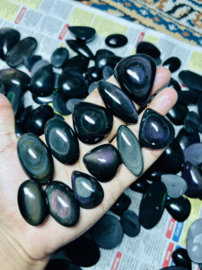 Piedra de Obsidiana Arcoíris Natural de Grado AAA, Gemas Sueltas Mixtas Hechas a Mano para Joyería, ASHU GEMS 20mm-50mm - Product Image 1