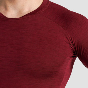 Chemises à manches longues pour hommes, coupe classique, 100% coton, respirantes, séchage rapide, pour la course à pied et l'entraînement - Prix de gros, nouvelle arrivée - Product Image 4