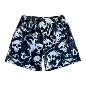 Pantalones Cortos Deportivos de Verano para Hombre, Sublimados, 100% Poliéster, Diseño Inspirado en Diseñadores, Estampados de Lujo, Unisex, de Malla, Cintura Alta con Cordón Ajustable - Product Image 1