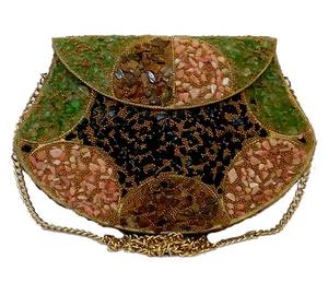 Sacs à main en métal tendance à bandoulière avec perles en pierre, best-sellers, meilleur prix pour les soirées en Inde -GC-BG-463. - Product Image 1