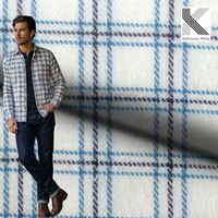 Kemeja Flanel Pria 100% Katun 160GSM Plaid 2/2 S Twill Lengan Panjang OEM ODM