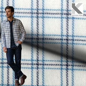 Chemise en flanelle pour homme 100% coton 160GSM à carreaux 2/2 S Twill à manches longues OEM ODM - Product Image 4