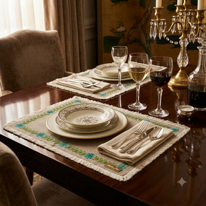Handcrafted Fiber Table Mat Meal Presentation Shield Thermal Blocking <b>Placemat</b> Export Ready Table Mat For Sellers - Product Image 5