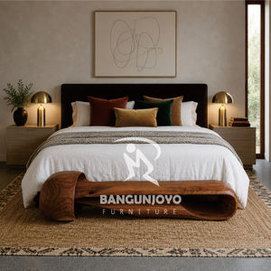 Banco Otomano Moderno de Madera para Dormitorio, Muebles para Decoración de Interiores del Hogar - Product Image 2