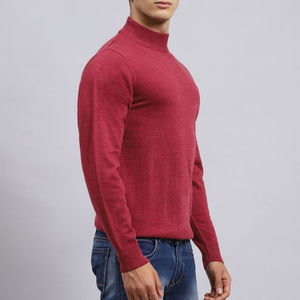 Camiseta de Cuello Alto para Hombre, Talla Grande, 100% Algodón, Felpa - Product Image 3