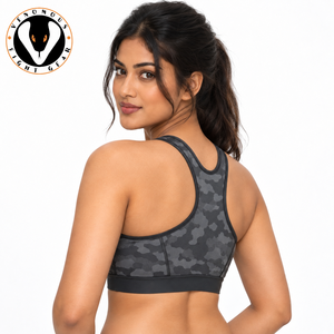 Soutien-gorge de sport haute qualité à maintien élevé, respirant à l'avant, en Spandex/Nylon, ajustement confortable, construction durable pour le fitness - Product Image 4
