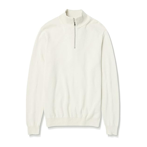 Men's Women's Heavyweight Oversized Half Zip Sweatshirt <b>Mock</b> <b>Neck</b> Plain Cotton Fleece Streetwear <b>Top</b> - Product Image 5