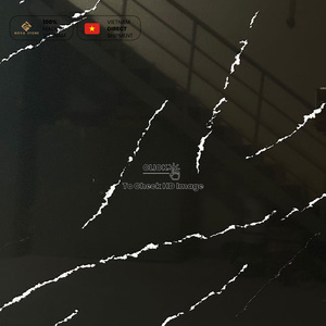 Nouvelle Arrivée NV930 – Dalle de Quartz Ingénierie à Base Noire et Veines Blanches pour Mur Décoratif - Product Image 5