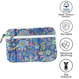 Funda de Lujo para Portátil, Acolchada, de Algodón Puro, con Múltiples Bolsillos y Cierre, Diseño Artesanal de Jaipur, Duradera - Product Image 4