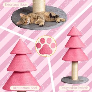 31.5in Christmas Tree <b>Cat</b> Scratcher Large Indoor <b>Cats</b> <b>Cat</b> <b>Scratching</b> <b>Post</b> Tower with Sisal <b>for</b> <b>Cat</b> Trees & Scratchers - Product Image 1