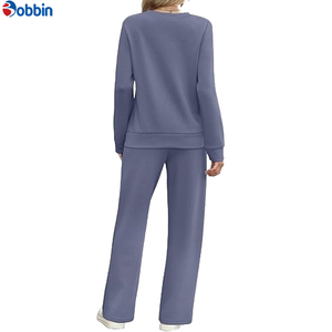Nuevo Conjunto Deportivo Informal Personalizado para Mujer, Color Sólido, Ropa de Calle Cómoda para Adultos, Ropa de Invierno, Transpirable, Superventas - Product Image 3