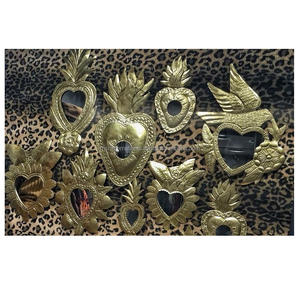 Pas encore d'avis Métal Sacré Milagros Miroir Coeur Sacré Coeur Cadre Vintage Tenture Murale Décoration - Product Image 5