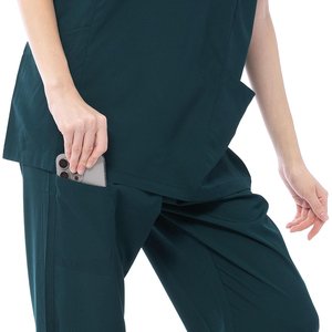 Conjunto de Uniforme Médico para Mujer, Color Verde Azulado, Cuello en V, con Bolsillos, Uniformes de Hospital, Uniformes de Enfermería, Uniformes de Doctora, OEM - Product Image 5