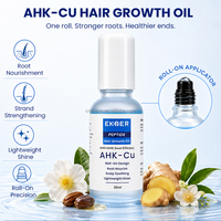 EKBER Blaues Kupferpeptid AHK-Cu Haaröl Roll-On für dünner werdendes Haar, nährende Behandlung mit Jojobaöl, nicht fettend, für Männer & Frauen
