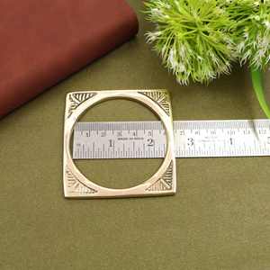 Golden square Geometric <b>Bangle</b> <b>Bracelet</b> for Women – Statement Cuff Style Fashion Jewelry, OEM ODM Customization - Product Image 2