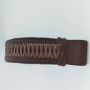 Banda de cuero para cejas personalizada hecha a mano, diseño trenzado hecho a mano en cuero negro y marrón premium - Product Image 1