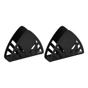 Metal Napkin Holder Black Cut Design Triangle Tissue Organizer Stylish Kitchen Dining <b>Table</b> Stand - Product Image 1