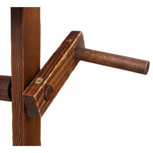 Jardinière rustique en bois de 20 pouces avec seau suspendu, décoration extérieure pour patio, jardin ou cour, pots et jardinières à fleurs - Product Image 6