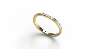 Luxury 18K Gold Pavé Diamond <b>Ring</b> Eternity Band Micro Round Cut Diamond <b>Stacking</b> Wedding <b>Ring</b> Fine Jewelry Gift for Women - Product Image 2
