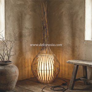 Bawang Floor <b>Lamp</b> Natural Bamboo Standing <b>Lamp</b> Decorative for Living Room Bedroom Hotel Interior Decor - Product Image 6