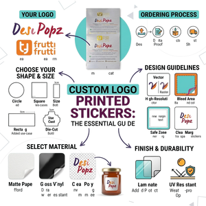 Logo Printed Rectangle <b>Stickers</b> | Custom Brand Label <b>Stickers</b> for Product Packaging Boxes <b>Bottles</b>-Waterproof Gloss Finish - Product Image 5