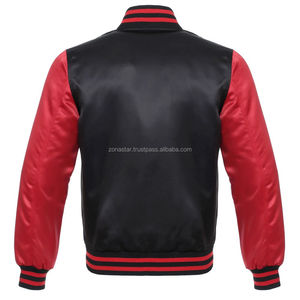 Veste de baseball universitaire Letterman en satin avec logo personnalisé Streetwear d'hiver à capuche par tous les temps avec style privé High Street 3D - Product Image 2