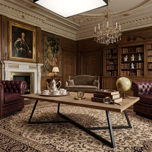 Table basse moderne en bois massif Nopelo, design minimaliste, finition naturelle, pour salon, hôtel et villa - Product Image 3