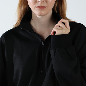 Sweat-shirt ample pour femme, taille adulte, col montant zippé, pull à capuche tendance pour femme, best-seller - Product Image 6