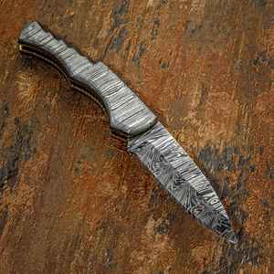 Navaja de Bolsillo de Acero de Damasco Premium, de Alta Calidad, para Supervivencia en Campamentos al Aire Libre, de Grado Industrial - Product Image 2