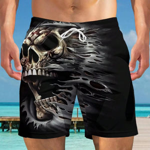 กางเกงว่ายน้ำชาย แห้งเร็ว ลายดอกไม้ กางเกงชายหาด ระบายอากาศได้ดี ผ้าทอเนื้อเบา มีเชือกผูกเอวยางยืด - Product Image 1